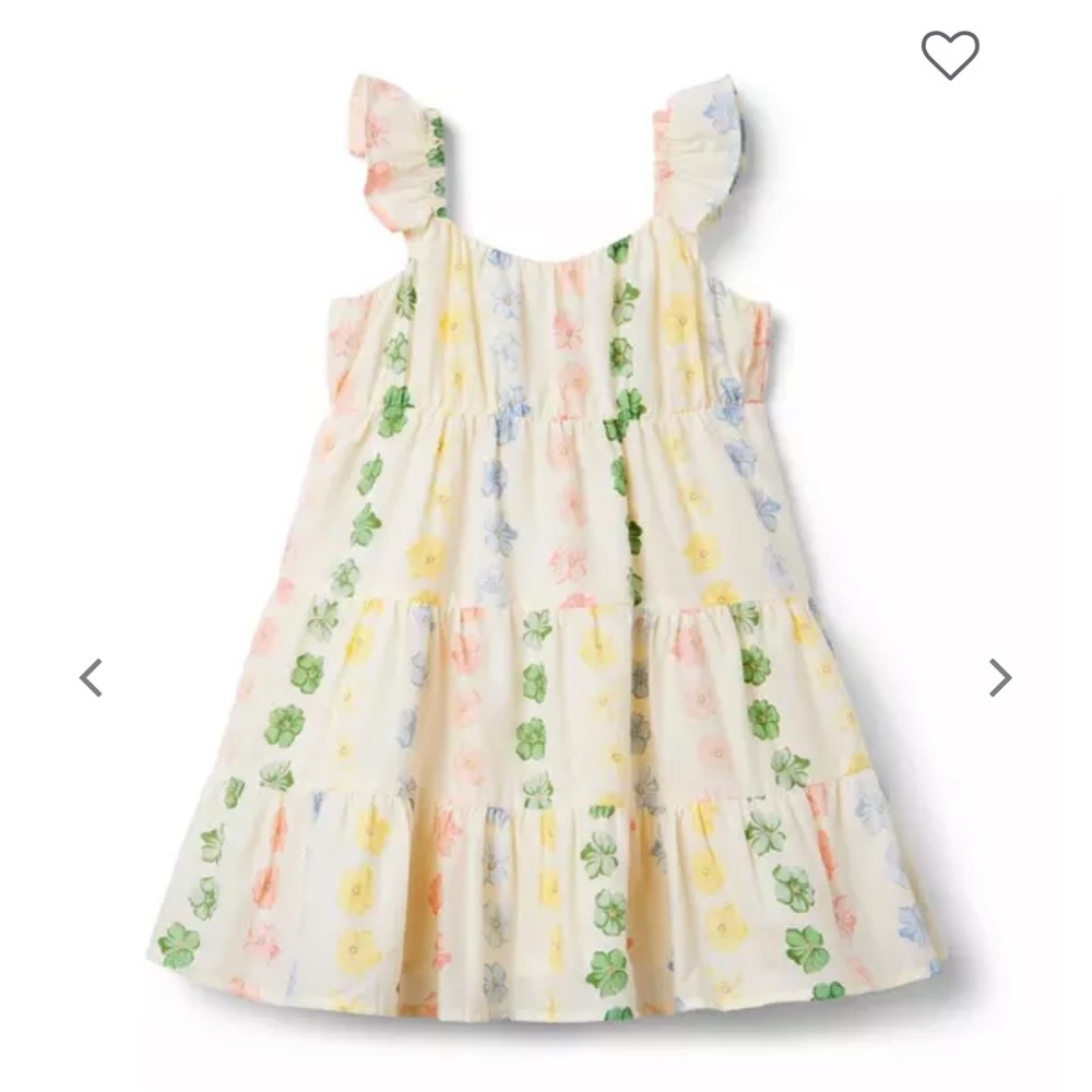 Janie and Jack FLORAL FLUTTER SLEEVE DRESS NWT size 12